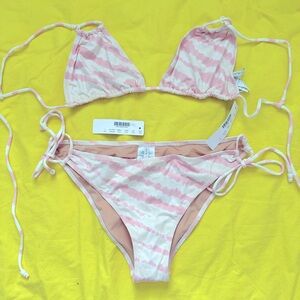 NWT 👙 J.Crew Malibu Tie Dye String Bikini Sz. L 🏖️